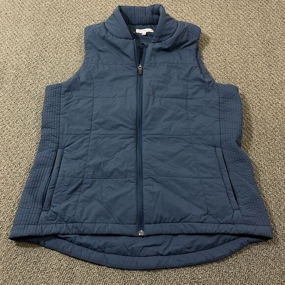 Peter Millar Jackets & Blazers - Peter Millar Vest Womens Size Large Navy Nylon Puffer Jacket Hi Neck Full Zip